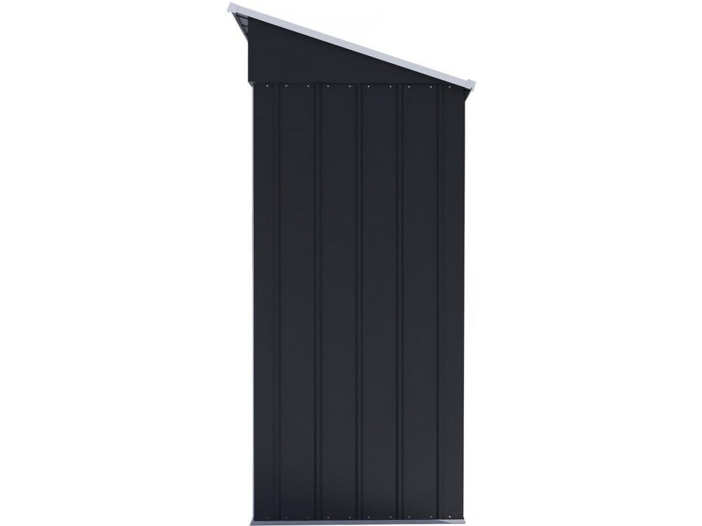 Telheiro metálico para jardim "Memphis" com porta de correr - 1,36 m² - Cinzento
