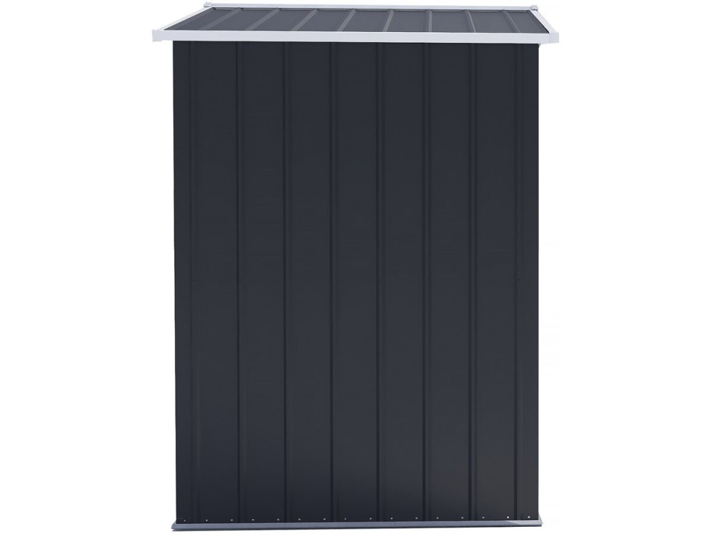 Telheiro metálico para jardim "Boston" com porta de correr - 2,17 m² - Cinzento