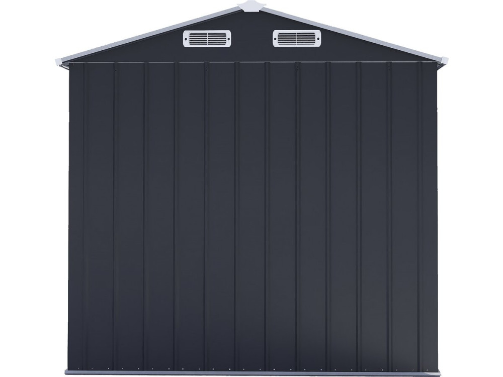 Telheiro metálico para jardim com portas de correr "Boston" - 4,12 m² - Cinzento