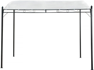 Pérgula metálica inclinada - 3 x 2,5 m - Bege
