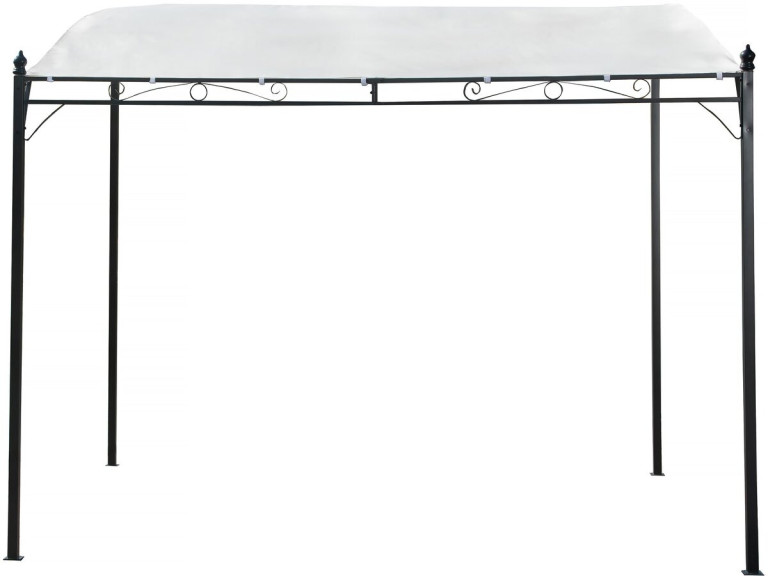 Pérgula metálica inclinada - 3 x 2,5 m - Bege