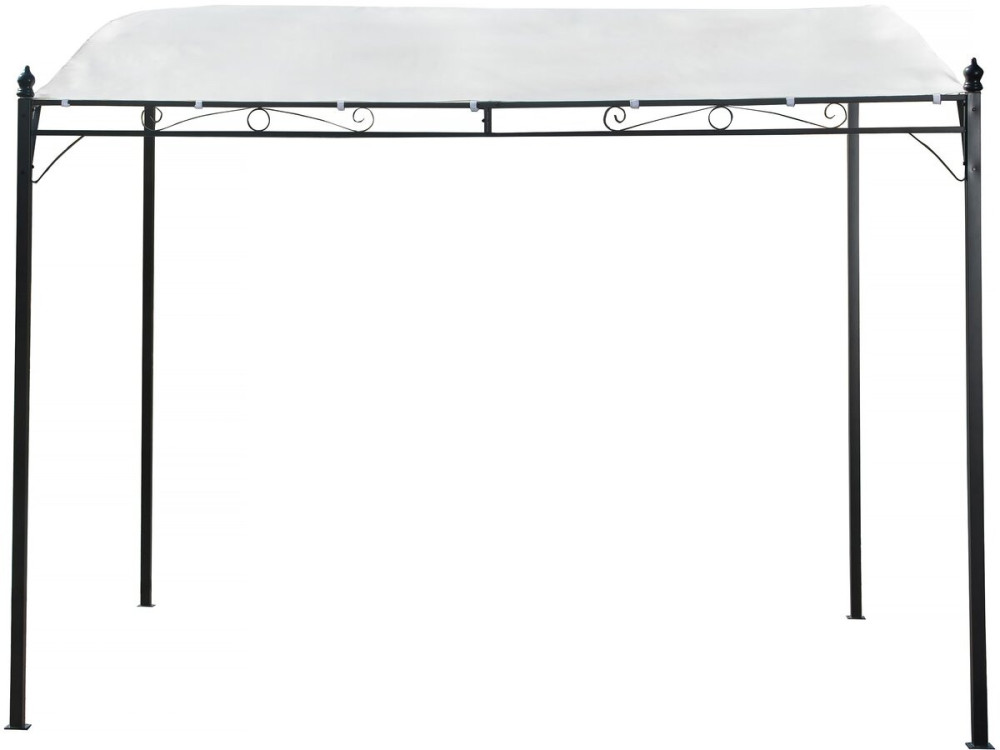 Pérgula metálica inclinada - 3 x 2,5 m - Bege