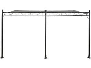 Gazebo metálico - 3 x 4 m - Cinzento