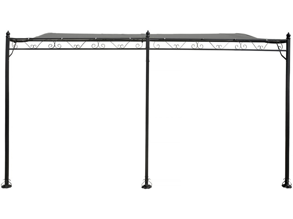 Gazebo metálico - 3 x 4 m - Cinzento