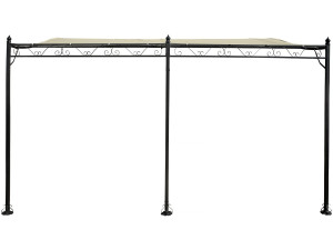 Gazebo metálico - 3 x 4 m - Bege