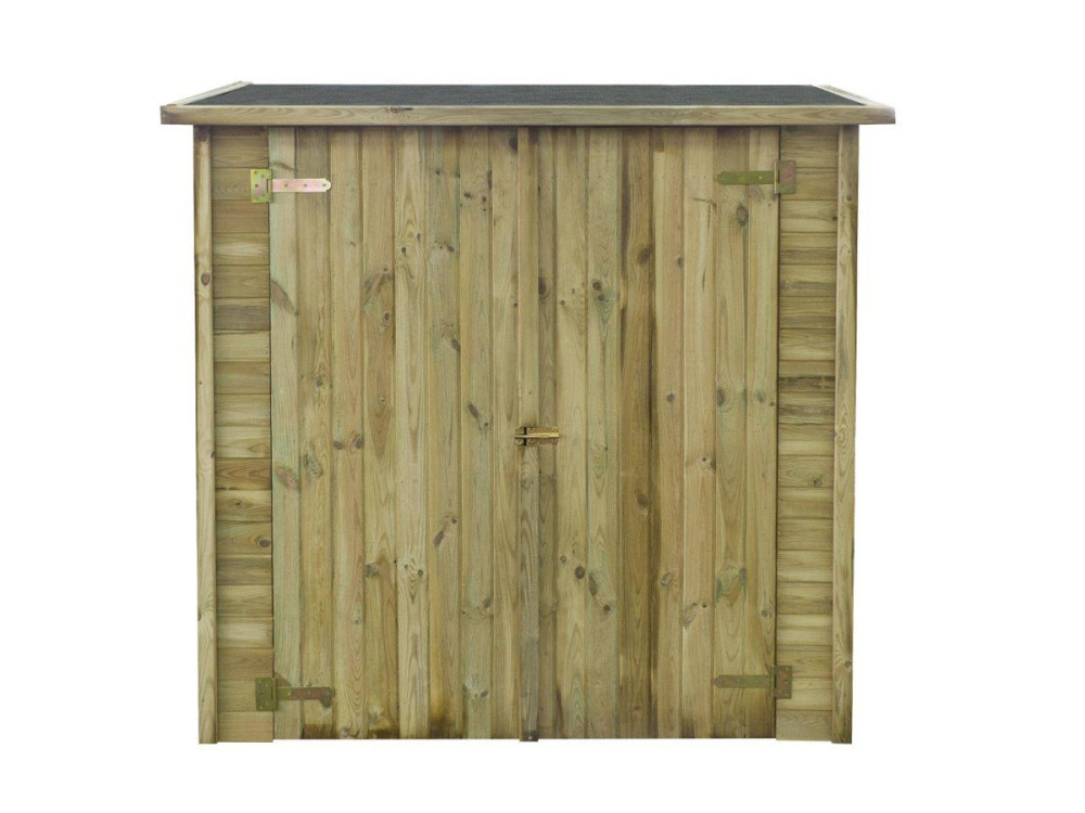 Abrigo de Jardim de Madeira para Encostar no Muro/Parede "Lipki" - 1.79 X 0.90 X 1