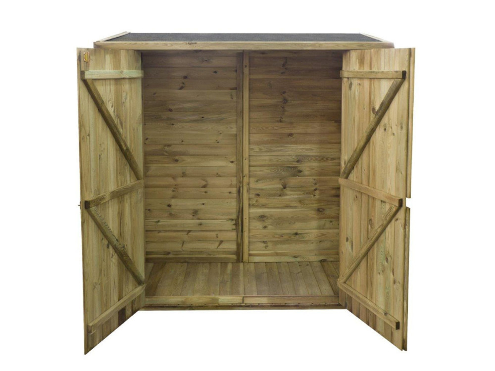 Abrigo de Jardim para Encostar no Muro/Parede - "Lipki" - 1,79 x 0,90 x 1,76 / 1,86 m - 1,62 m² - 12 mm - Com piso