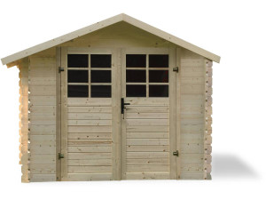 Telheiro tradicional de madeira para jardim - 8,88 m2 - 2,98 x 2,98x 2,18 m - 28 mm