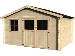Telheiro de madeira "Flodeal" - 11,86 m² - 3,98 x 2,98 x 2,44 m - 28 mm