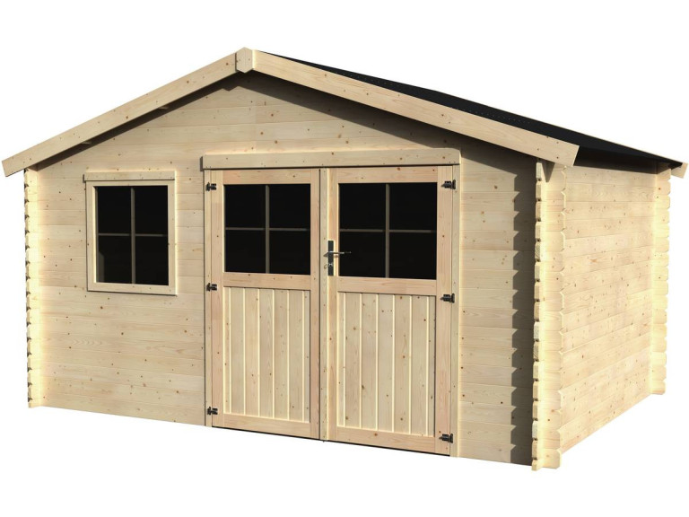 Telheiro de madeira "Flodeal" - 11,86 m² - 3,98 x 2,98 x 2,44 m - 28 mm