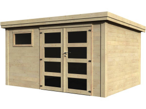 Barracão de madeira para jardim "Paolo" - 10 m² - 3,65 x 2,75 x 2,16 m - 28 mm