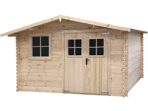 Casinha de jardim em madeira "Oz" de 14m² - 388 x 298 x 225 cm - 28 mm