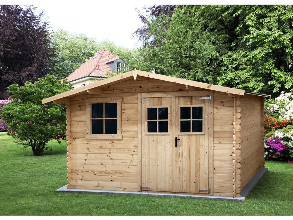 Casinha de jardim em madeira "Oz" de 14m² - 388 x 298 x 225 cm - 28 mm