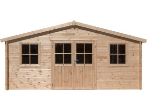 Casinha de jardim em madeira "Alex" - 20,20 m² - 4,80 x 4,00 x 2,39 m - 28 mm