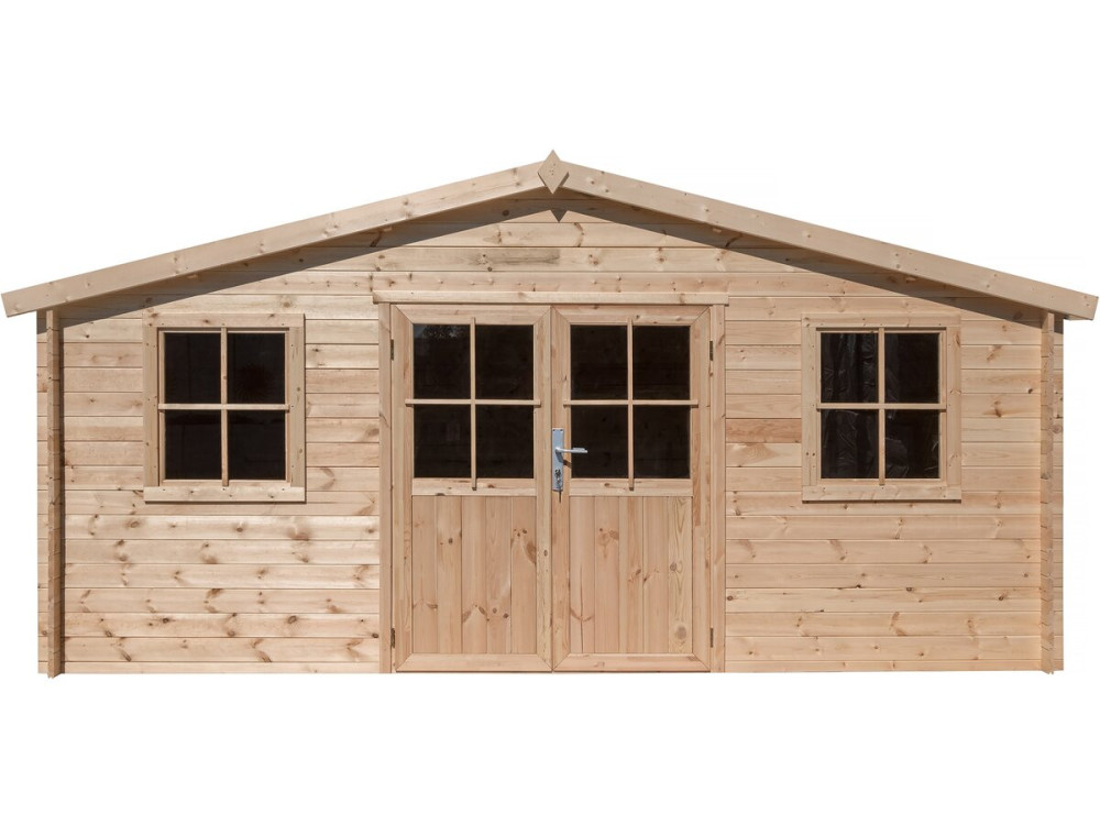 Casinha de jardim em madeira "Alex" - 20,20 m² - 4,80 x 4,00 x 2,39 m - 28 mm