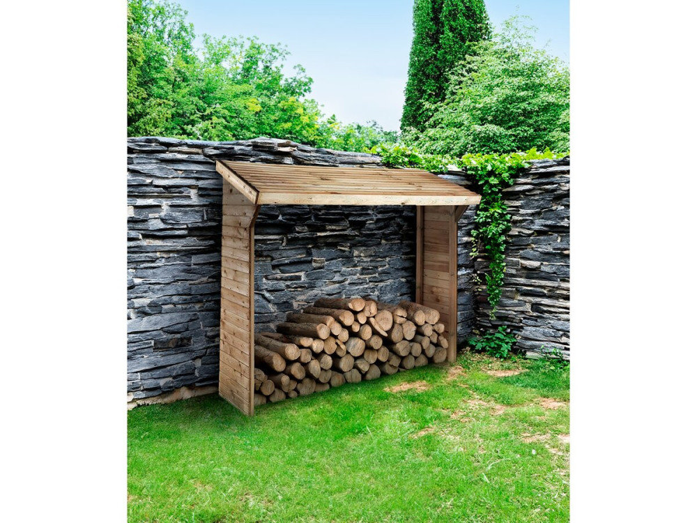 Abrigo de toras - 1,05 m² - 2,10 x 0,50 x 1,8 m - 2 Stères