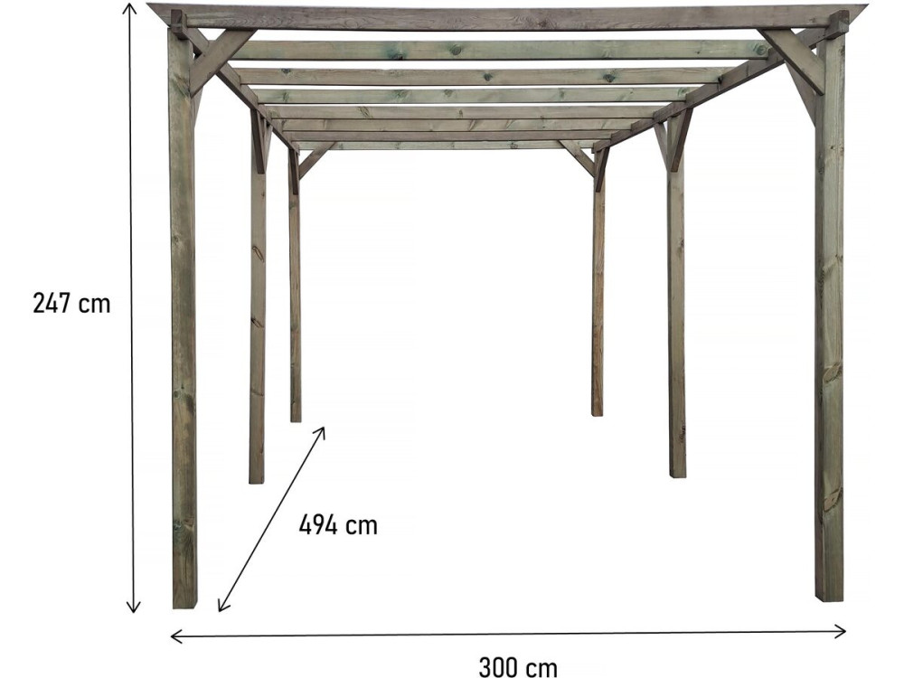 Garagem de madeira "Sunny" 3 x 5 m