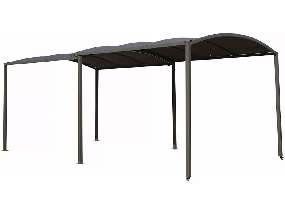 Carport metálico extensível "Mathis" - 303/566 x 295 x 240 cm - Antracite