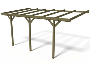 Toldo cobertura para carro "Paco 1" -  15.30 m² - 3.00 x 5.24 x 2.19/2.57 m
