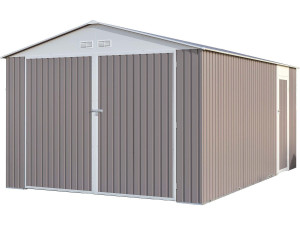 Garagem de metal "Nevada" com porta de batente15.36 m²