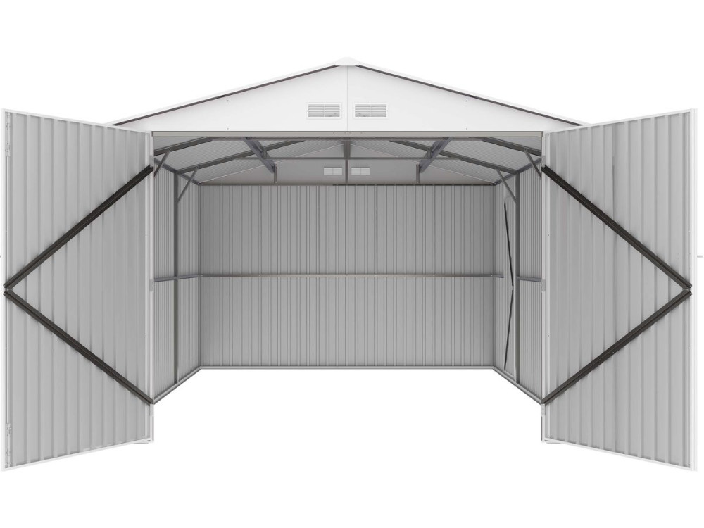 Garagem de metal "Nevada" com porta de batente15.36 m²