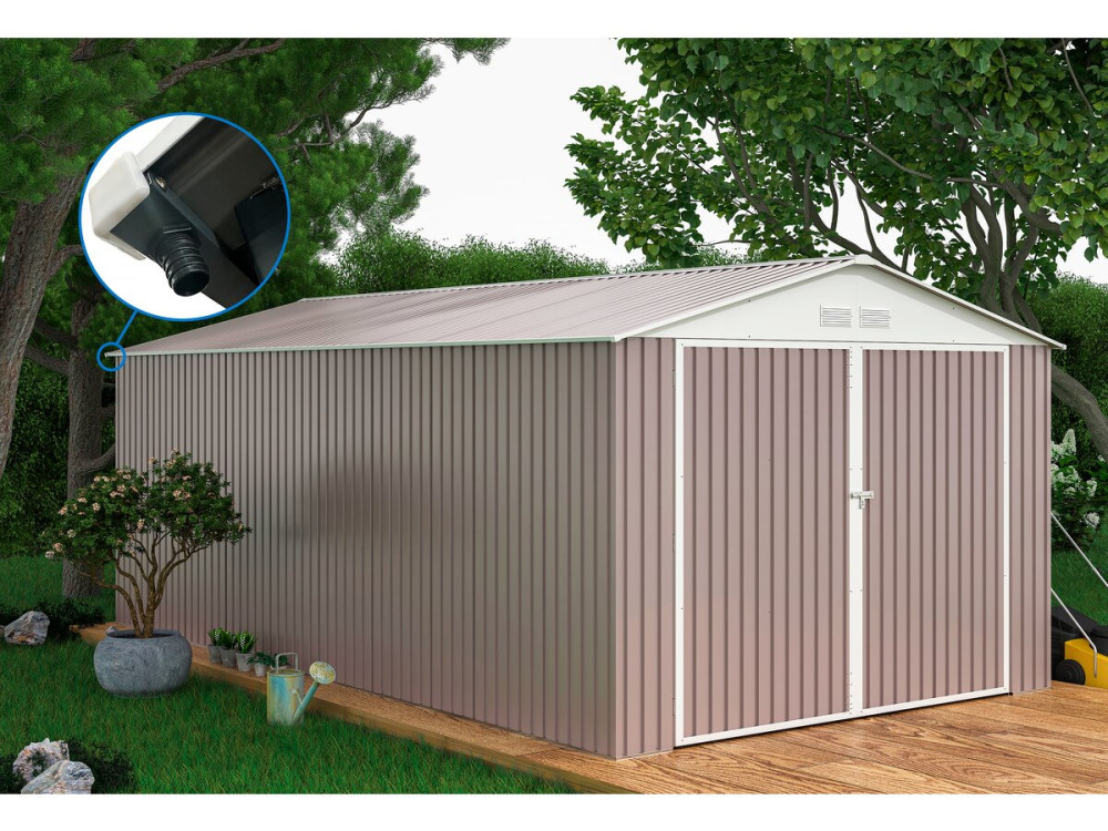 Garagem metálica "Nevada" - 18,56m² com calha