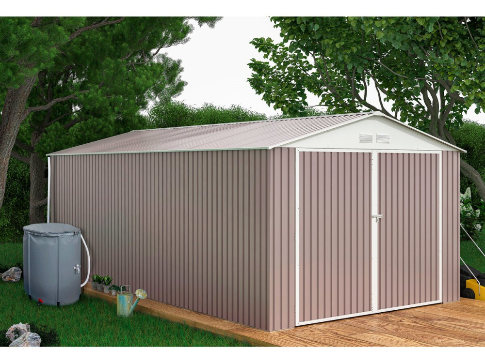 Garagem metálica “Nevada” - 18,56m² com calha e coletor de água