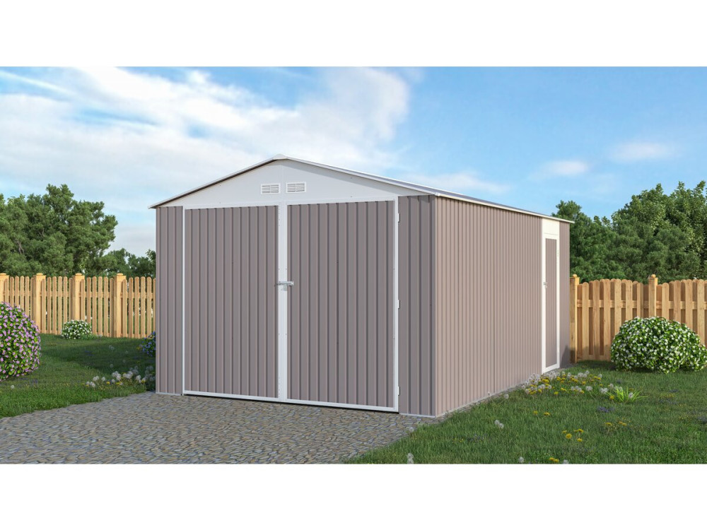 Garagem metálica “Nevada” - 18,56m² com calha e coletor de água
