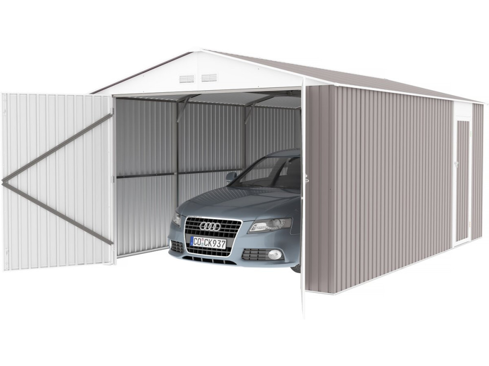 Garagem metálica “Nevada” - 18,56m² com calha e coletor de água