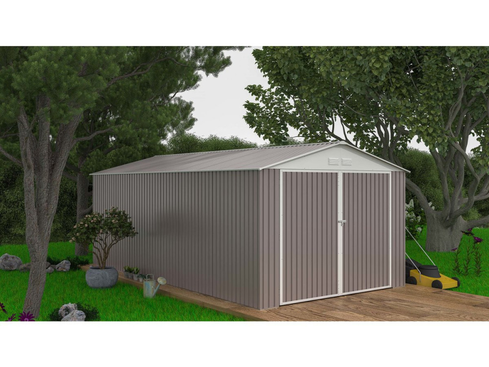Garagem de metal "Nevada" com porta de batente 18.56 m²
