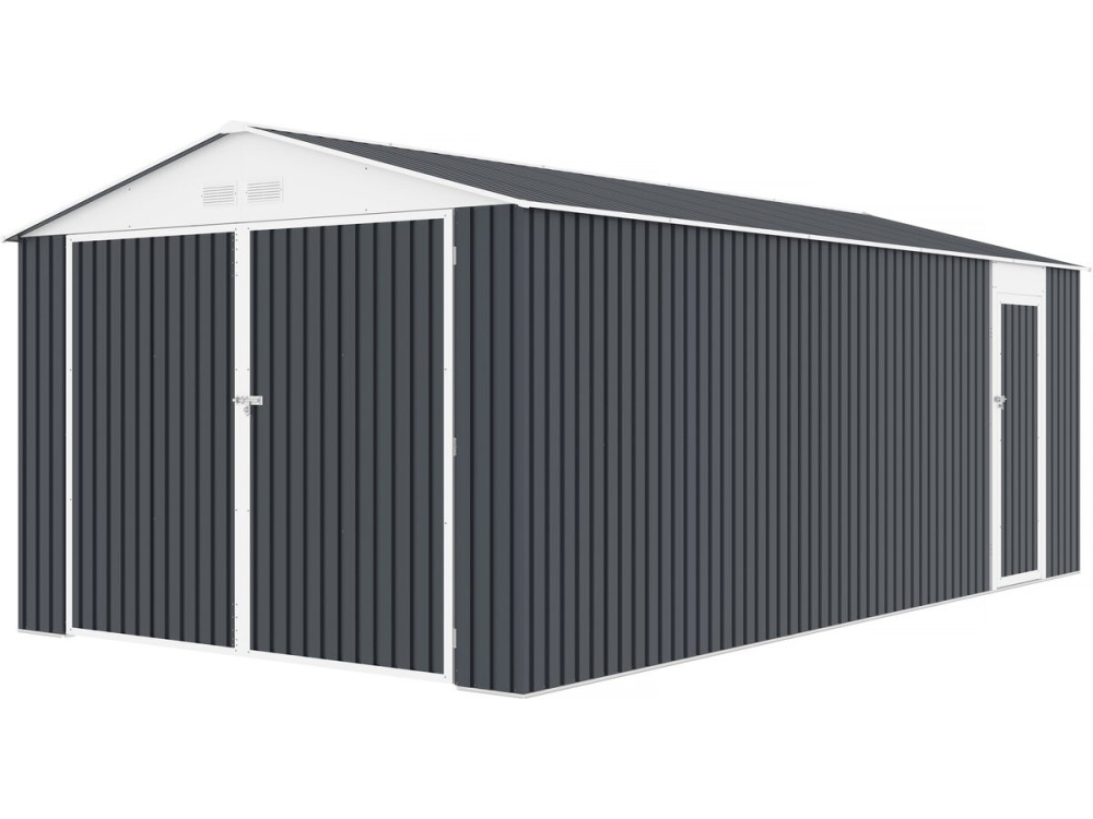 Garagem metálica “Houston” - 18,56 m² com painel solar - Antracite