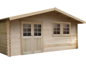 Telheiro de madeira "Vernier" - 34,84 m² - 6,05 x 5,75 x 2,53 m - 28 mm