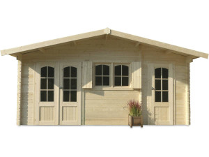 Barracão de jardim em madeira "Rostock" - 22,04 m² - 5,68 x 3,88 x 2,75 m - 40 mm