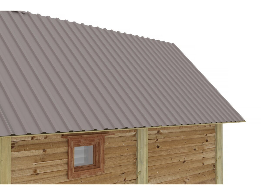 Conjunto de 12 painéis de revestimento em aço galvanizado "Atlanta" - 129 x 42 cm - Taupe