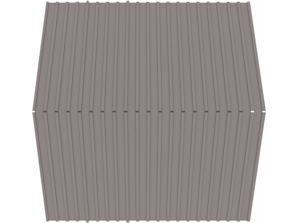 Conjunto de 12 painéis de revestimento em aço galvanizado "Atlanta" - 129 x 42 cm - Taupe