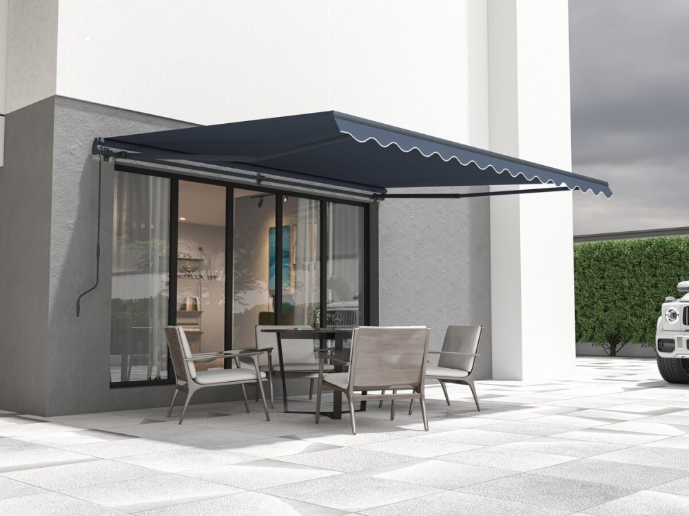 Toldo de alumínio "Ombra 4" - 395 x 300 cm - Cinza