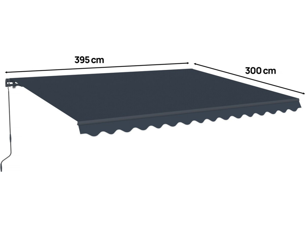 Toldo de alumínio "Ombra 4" - 395 x 300 cm - Cinza