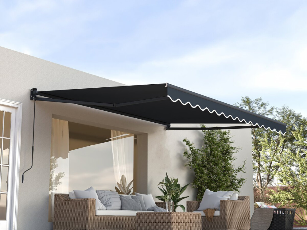 Toldo retrátil em alumínio "Ombra 3" de 2,5 x 3 m - Cinzento antracite