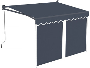 Toldo "Shadow" com saia de alumínio 2 x 3 m - Cinzento antracite