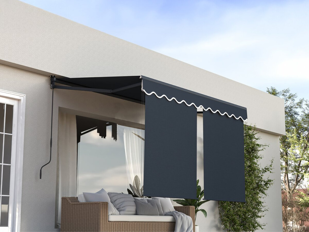 Toldo "Shadow" com saia de alumínio 2 x 3 m - Cinzento antracite