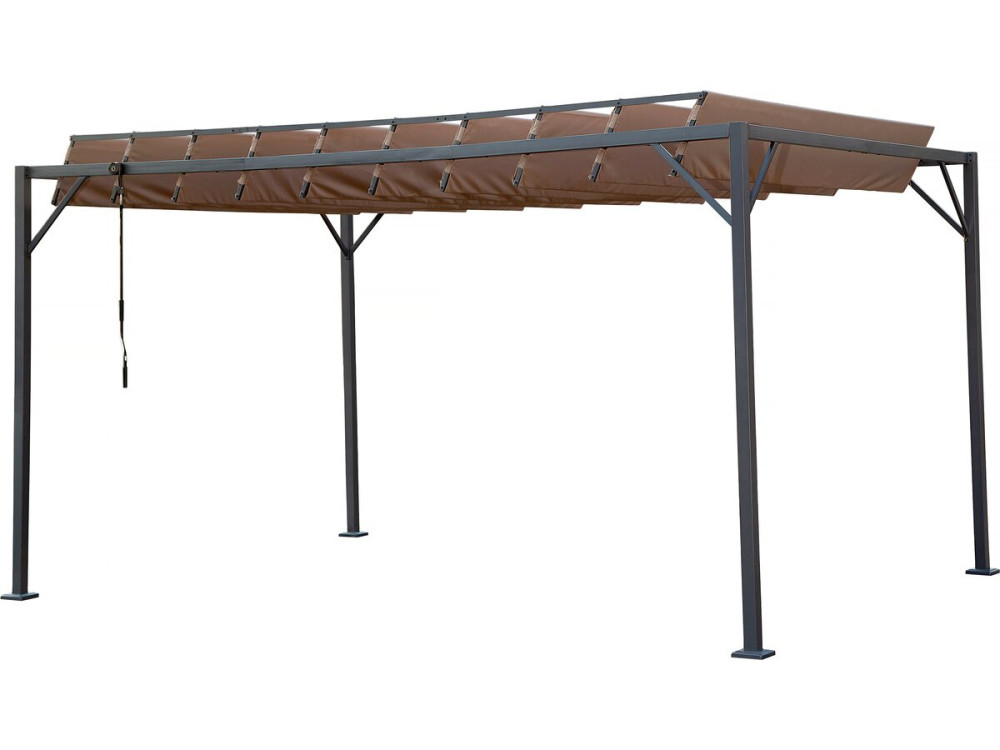 Pérgula de tecido bioclimático "Lodge" 3 x 4 m - Taupe