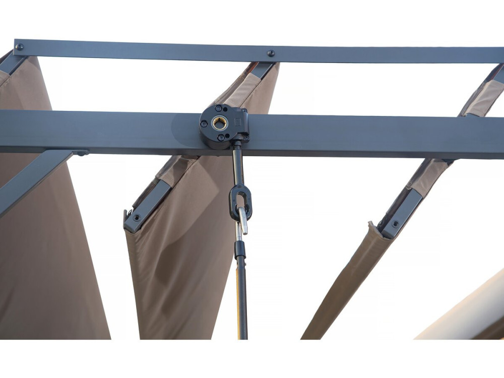 Pérgula de tecido bioclimático "Lodge" 3 x 4 m - Taupe