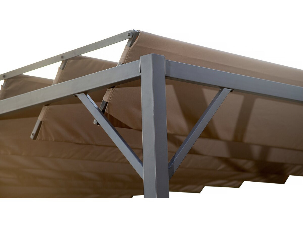 Pérgula de tecido bioclimático "Lodge" 3 x 4 m - Taupe