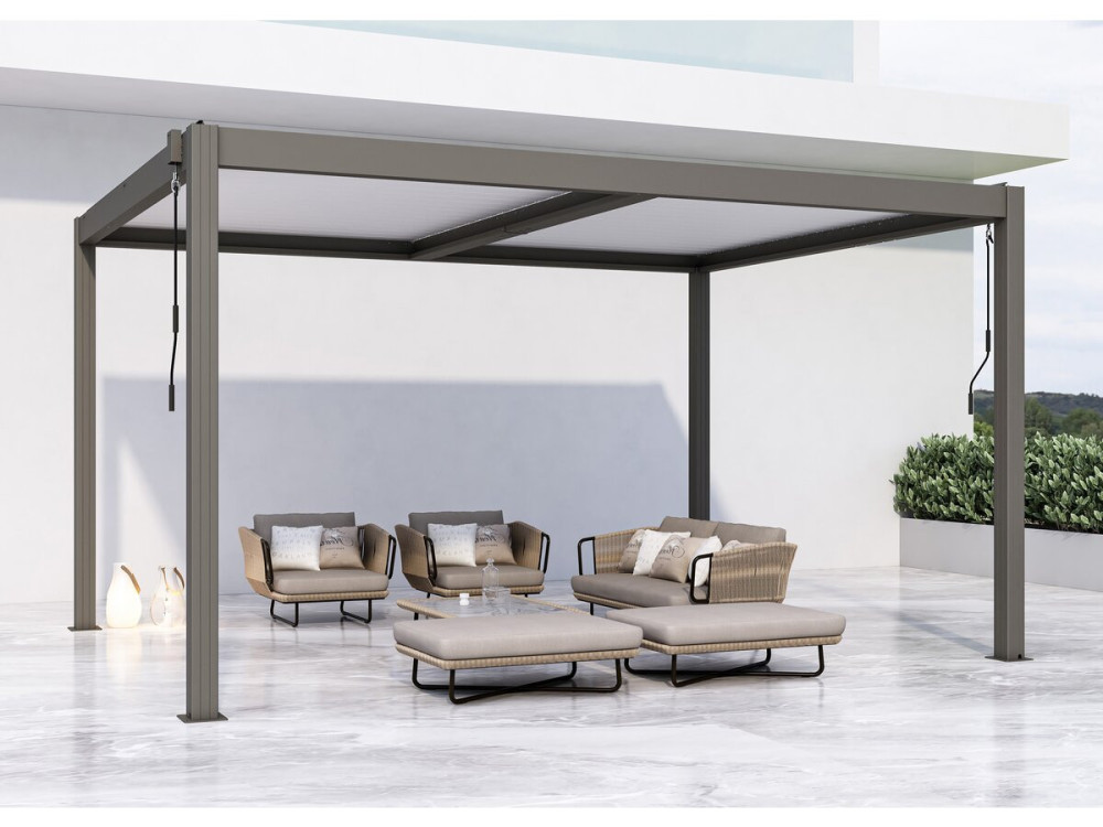 Pérgula bioclimática "Windsor" - 3 x 4 m - Taupe