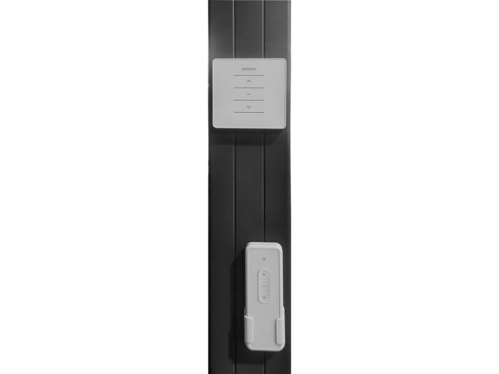 Pérgula bioclimática elétrica com LED "Windsor" em alumínio 3 x 4 - Cinza