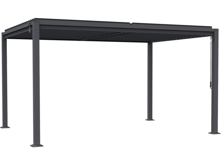 Pérgola bioclimática independente com venezianas ajustáveis ??"Howard" - 3 x 4 m - Cinza