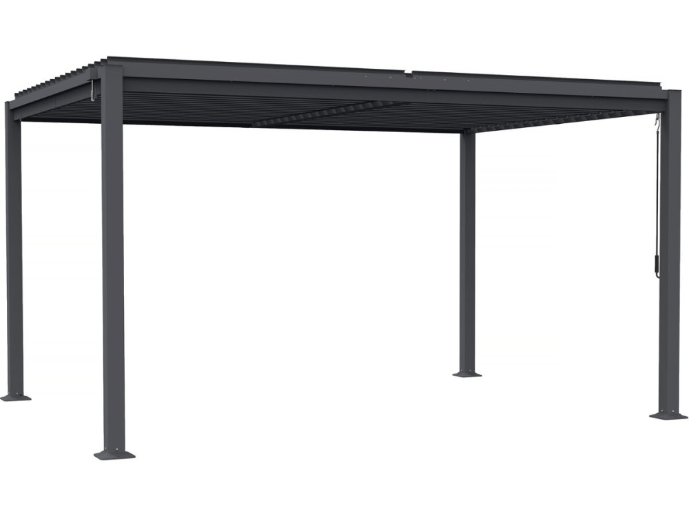 Pérgola bioclimática independente com venezianas ajustáveis ??"Howard" - 3 x 4 m - Cinza