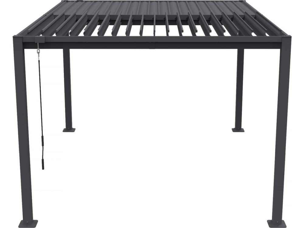 Pérgola bioclimática independente com venezianas ajustáveis ??"Howard" - 3 x 4 m - Cinza