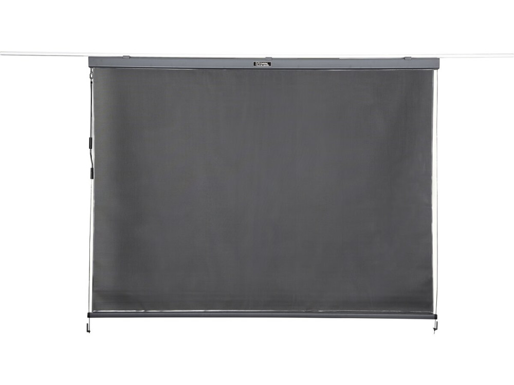 Pérgula bioclimática "Windsor premium" com led e toldo em alumínio - 3 x 4 m - Cinzento