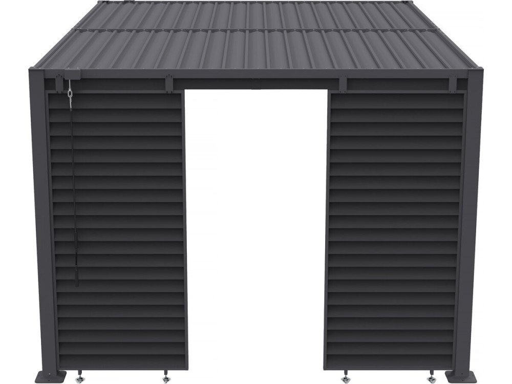 Persiana em aço galvanizado "Clifford" para pérgula bioclimática - 92 x 4 x 208 cm - Cinzento